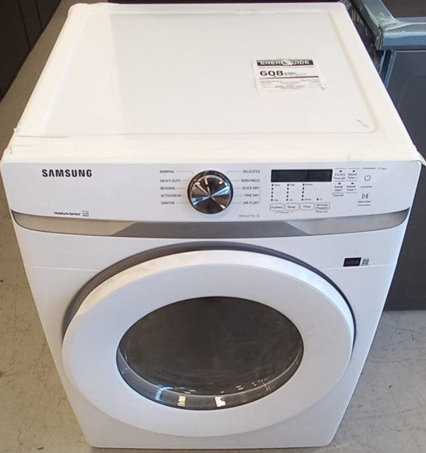 Samsung 7.5 cu. ft. High Efficiency Front Load Electric Dryer with Sensor Dry in White - ENERGY STAR®