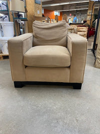 Beige Upholstered Armchair