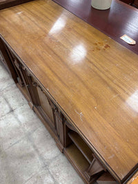 Vintage Walnut Drop-Leaf Sideboard w. Wheels