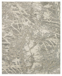 3x5-ft Wool/ Linen/ Silk Area Rug - Meadow Silverstone