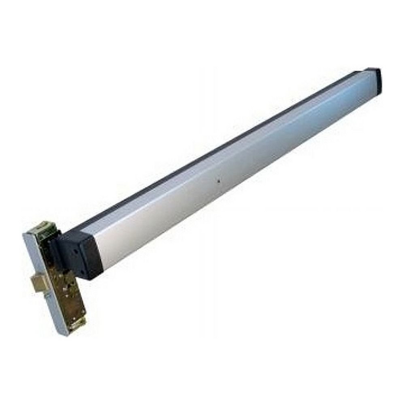 Mortise Exit Device, Clear Anodized Push Bar, 36-Inch Door Width