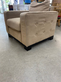 Beige Upholstered Armchair