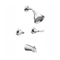 Adler 2-Handle Shower Head & Tub Faucet in Chrome