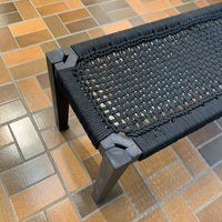 Agave 47-inch W Wooden & Rope Bench in Black