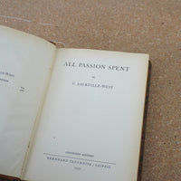 All Passion Spent by Vita Sackville-West 1931