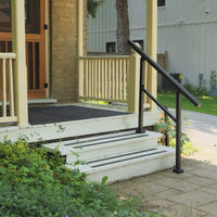 35x48-inch Aluminum Outdoor Stair Railing in Black