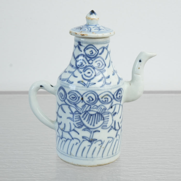 Anitque Chinese Blue and White Porcelain Liquor Warmer