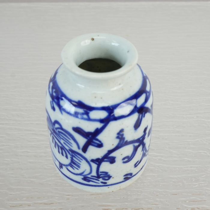 Antique Chinese Blue and White Porcelain Ink Container