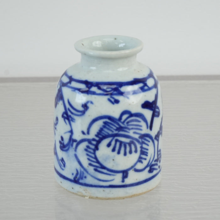 Antique Chinese Blue and White Porcelain Ink Container