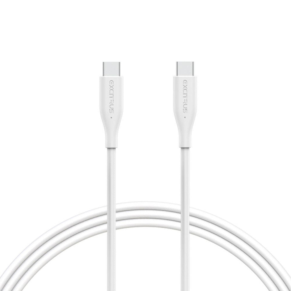 Excitrus Premium USB C to USB C cable in White