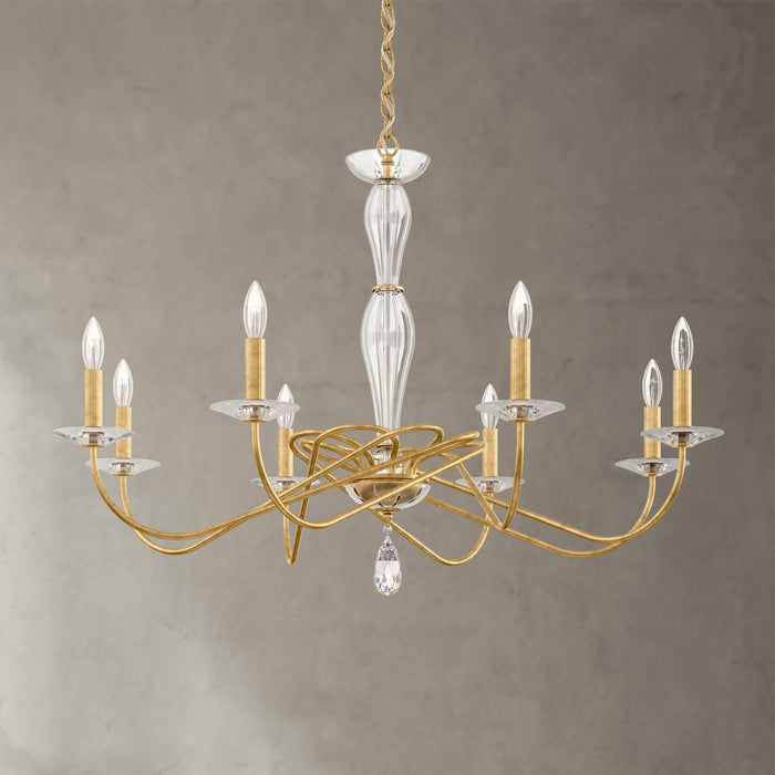 Schonbek 8-Light Crystal Chandelier in Gold VX1008N-22H