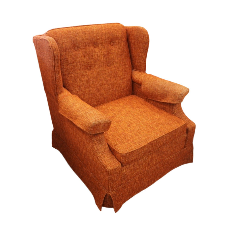 31-inch Fabric Upholstered Pontiac Accent Chair in Orange