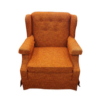 31-inch Fabric Upholstered Pontiac Accent Chair in Orange