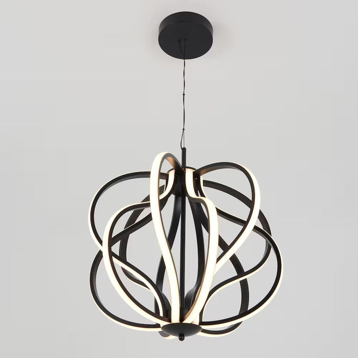 Meridian 1-light 30W Black Dimmable LED Pendant Light