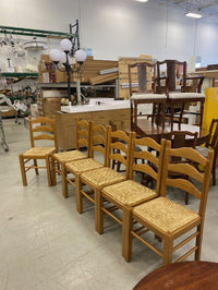 Set of 6 Wooden Dining Chairs