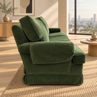 82-Inch Velvet Green 3-Seater Sofa