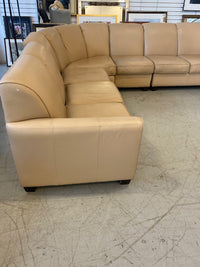 Tan Leather Sectional Sofa