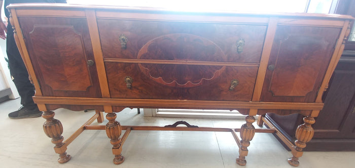 Vintage Honey Brown Sideboard W/Drawers