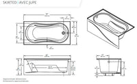 Akoma Technofrom White Acrylic 60 x 30-in Bathtub with Right Drain