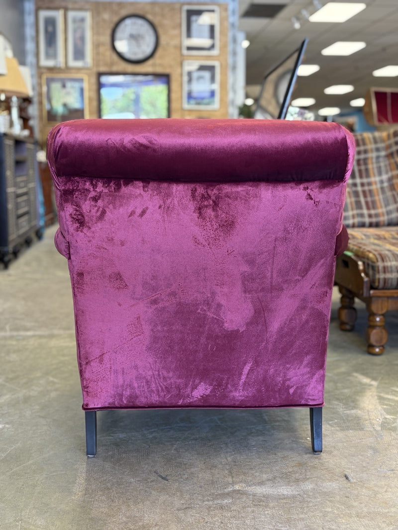 Red Velvet Arm Chair