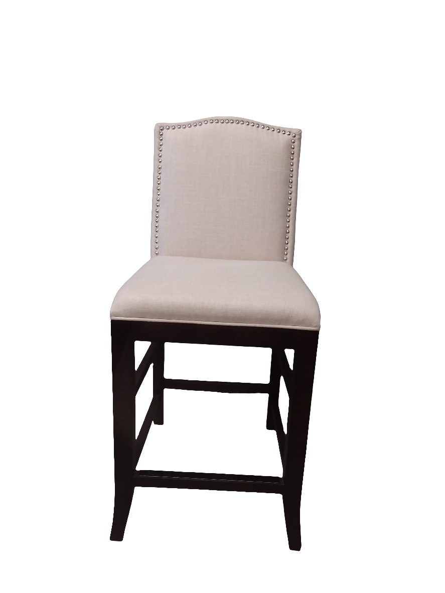 Studded Bar Stool - Cream