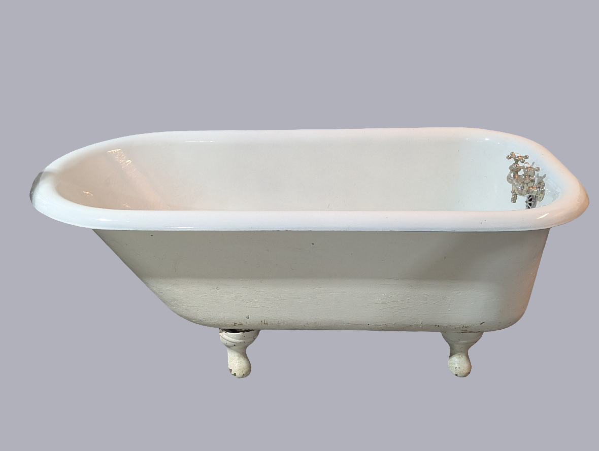 Cast Iron Clawfoot White Bath Tub
