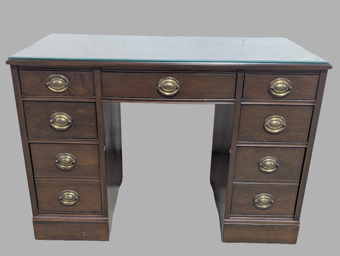 7-Drawer Antique Stain Desk