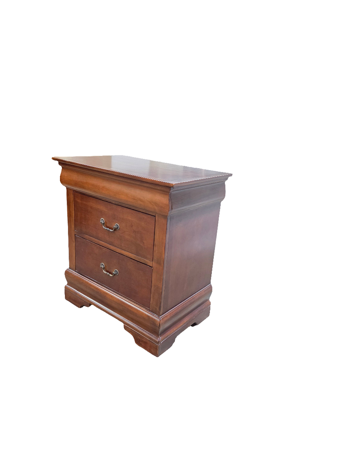 Classic Solid Wood 3-Drawer Nightstand with hidden top compartment
