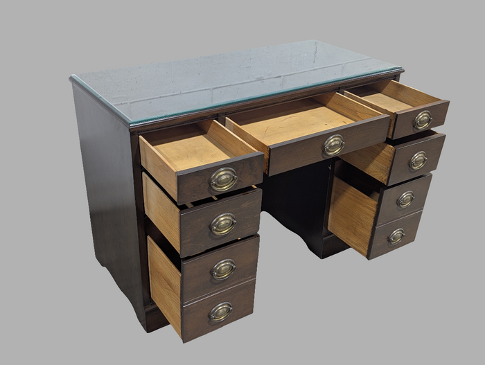 7-Drawer Antique Stain Desk