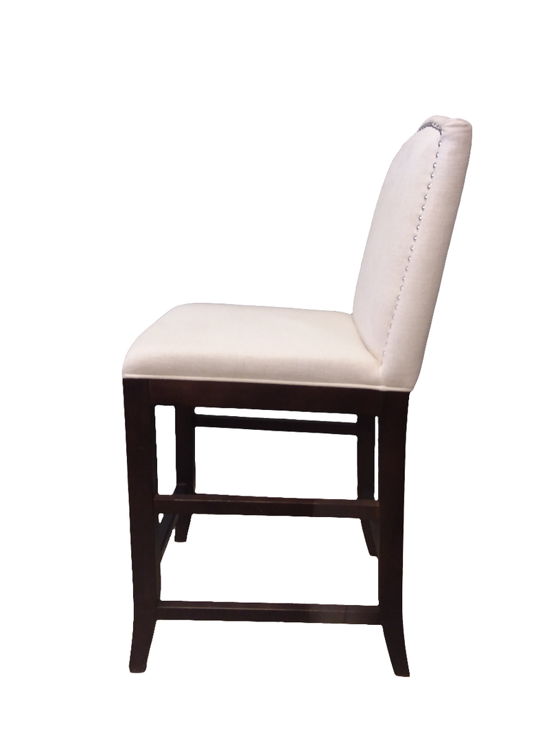 Studded Bar Stool - Cream