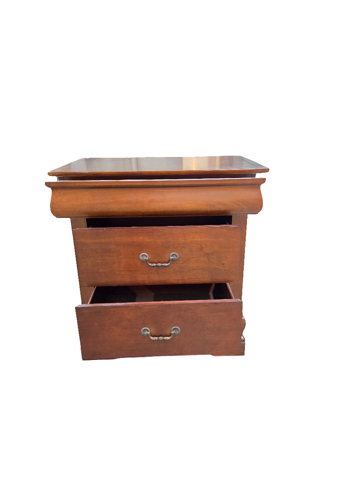 Classic Solid Wood 3-Drawer Nightstand with hidden top compartment