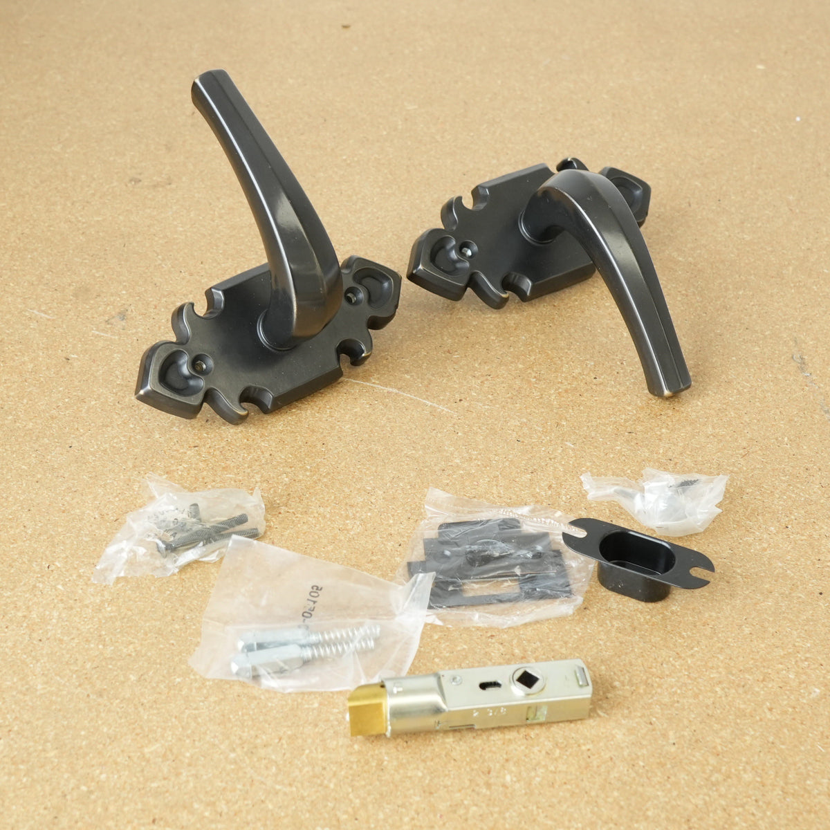 Baldwin Archetype Villa Passage Door Lever Set in Oil-Rubbed Bronze