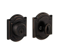 Baldwin Prestige Single Cylinder Arched Deadbolt Set in Venetian Bronze