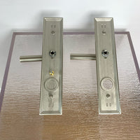 Baltimore Stepped Escutcheon Door Entry Set in Satin Nickel 8525BALUS15