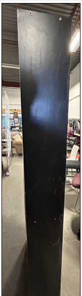 Tall Black Bookcase with Open Shelves