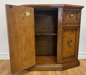 Vintage oak accent cabinet