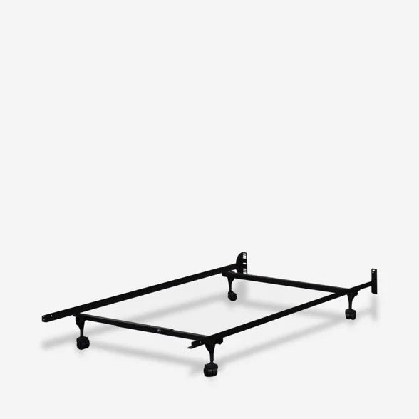 Twin Metal Bed Frame with Locking Wheels