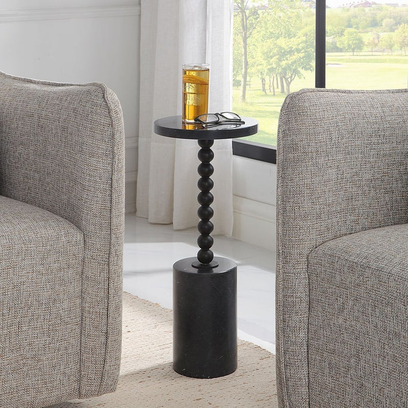 Bead 10-inch W Drink Table in Black