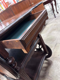 Antique Wooden Drop-Leaf Tea Cart
