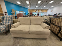 Beige Color Upholstered 2 Seater Sofa
