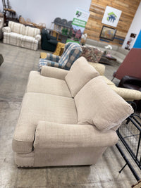 Beige Color Upholstered 2 Seater Sofa