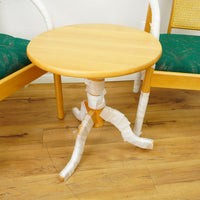 Bentwood Cannage Armchair & Round Coffee Table Set in Green & Oak