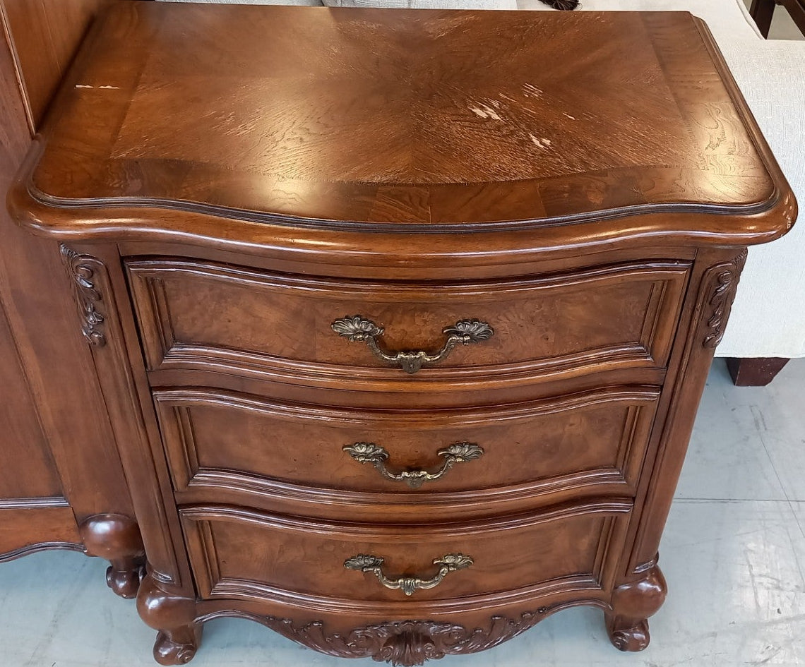 Traditional Three-Drawer Nightstand