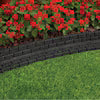48 in. x 3 in. x 3 in. Black Brickface Rubber Landscape Edging