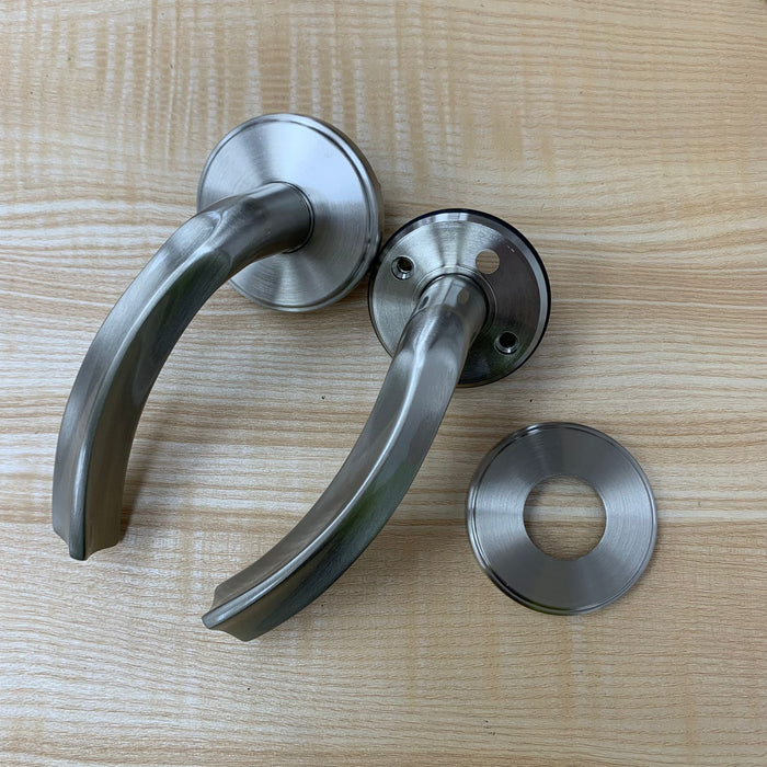 Boston Passage Lever (Left Hand) in Satin Nickel 1001BOSCR