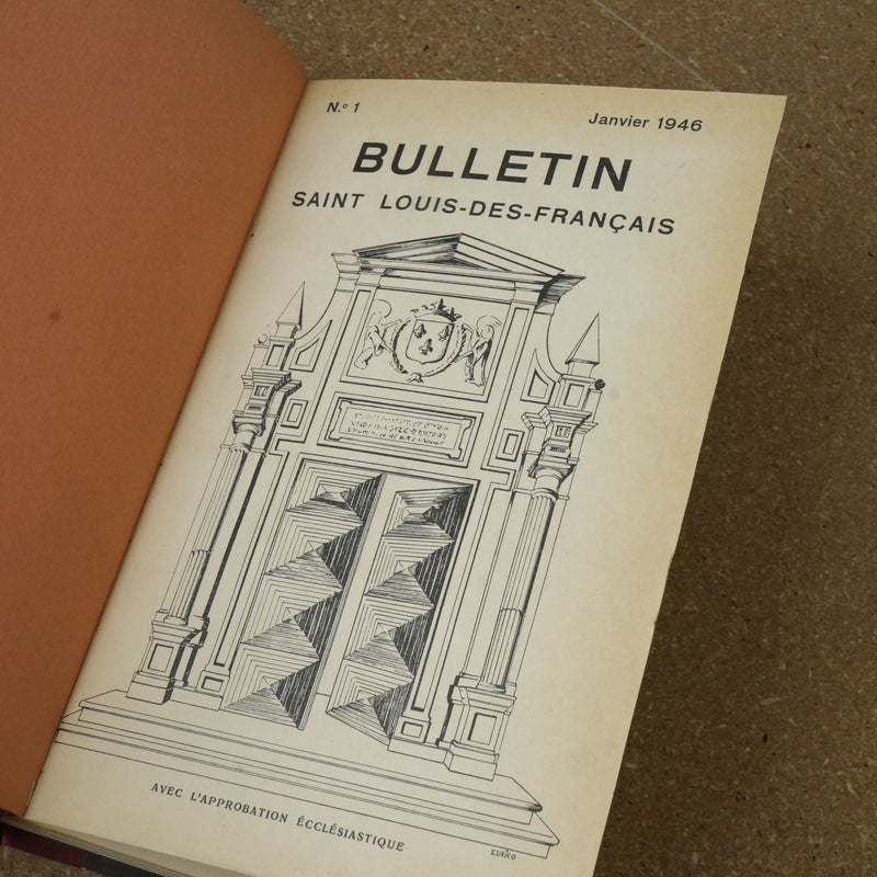 Bulletin Saint Louis Des Francais - Jan 1946 No. 1