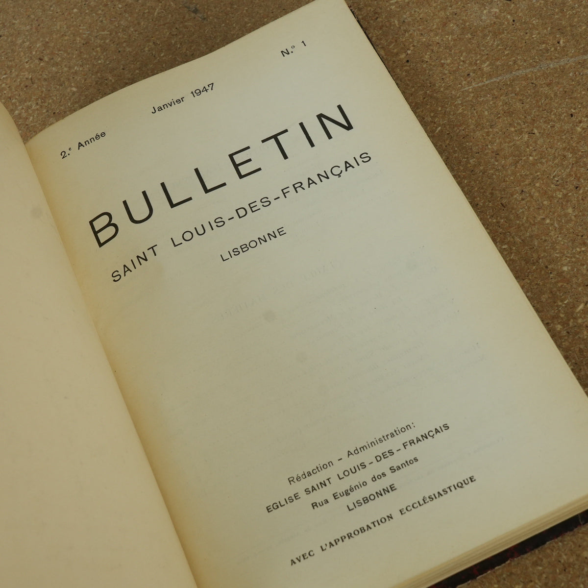Bulletin Saint Louis Des Francais - Jan 1947 No 1
