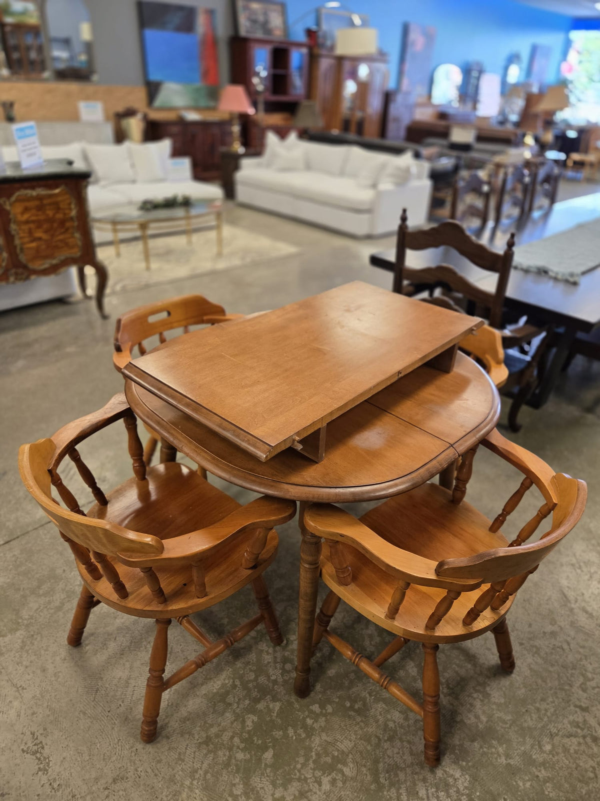 Wooden Dining Set with 4 Chairs