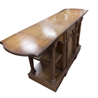 Vintage Walnut Drop-Leaf Sideboard w. Wheels
