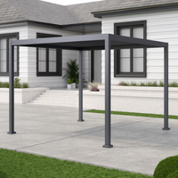 Hampton Bay Pine View 10 ft. x 10 ft. Louvered Pergola